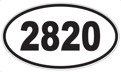 2820 - Oval Sticker