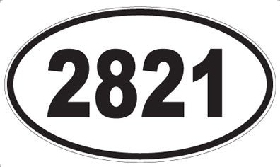 2821 - Oval Sticker