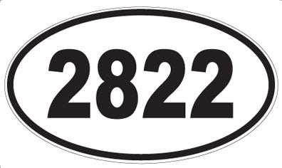 2822 - Oval Sticker