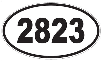 2823 - Oval Sticker