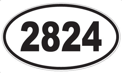 2824 - Oval Sticker