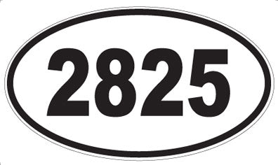 2825 - Oval Sticker