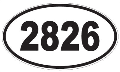 2826 - Oval Sticker