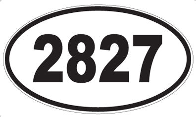 2827 - Oval Sticker