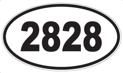 2828 - Oval Sticker