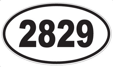 2829 - Oval Sticker