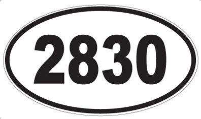 2830 - Oval Sticker