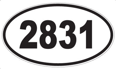 2831 - Oval Sticker