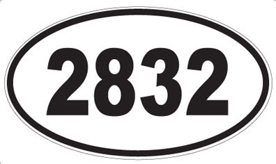 2832 - Oval Sticker