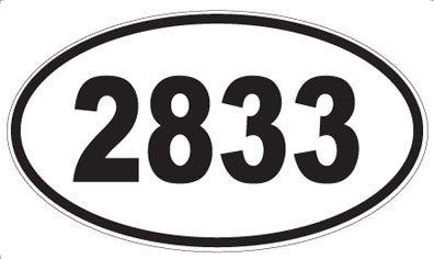 2833 - Oval Sticker