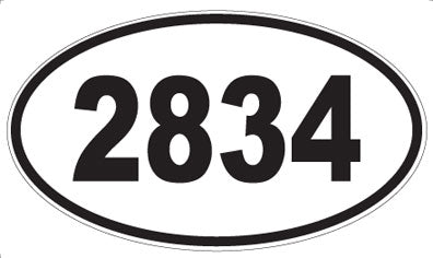 2834 - Oval Sticker
