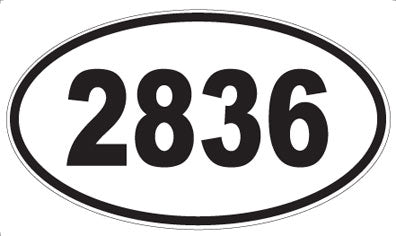 2836 - Oval Sticker