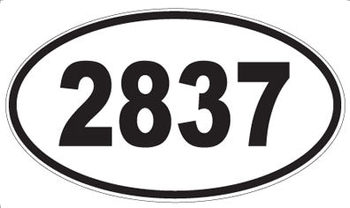 2837 - Oval Sticker