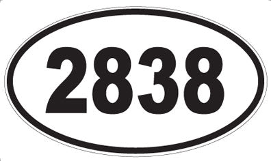 2838 - Oval Sticker