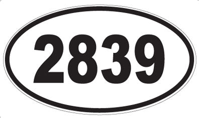2839 - Oval Sticker