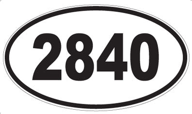 2840 - Oval Sticker