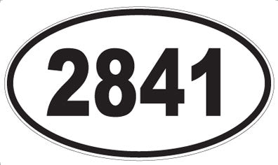 2841 - Oval Sticker
