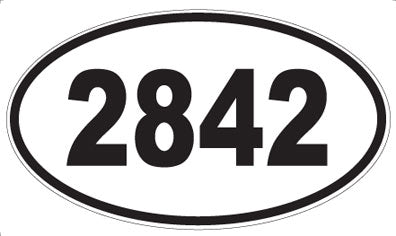 2842 - Oval Sticker
