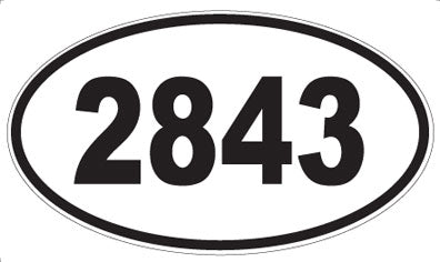 2843 - Oval Sticker