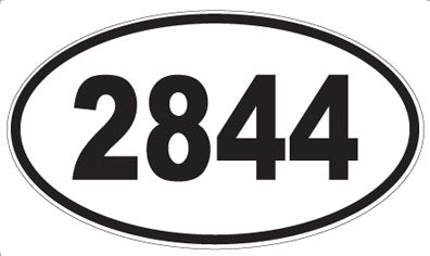 2844 - Oval Sticker