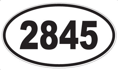 2845 - Oval Sticker