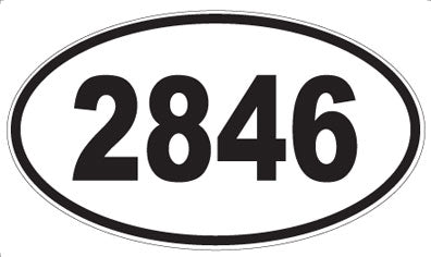 2846 - Oval Sticker