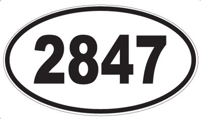 2847 - Oval Sticker