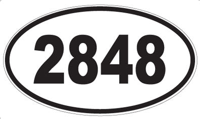 2848 - Oval Sticker