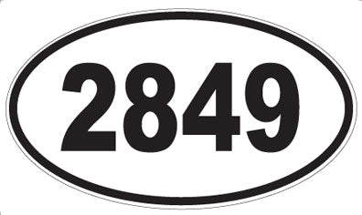 2849 - Oval Sticker