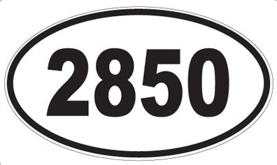 2850 - Oval Sticker