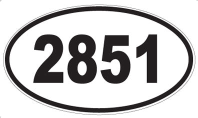 2851 - Oval Sticker