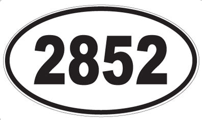 2852 - Oval Sticker