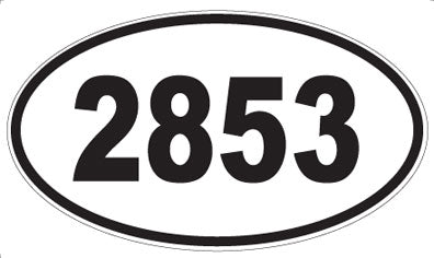 2853 - Oval Sticker