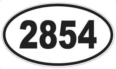 2854 - Oval Sticker