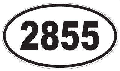 2855 - Oval Sticker