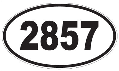 2857 - Oval Sticker