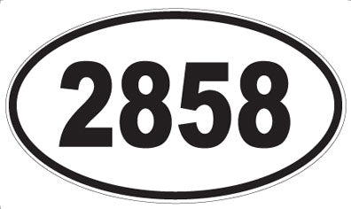 2858 - Oval Sticker