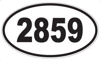 2859 - Oval Sticker