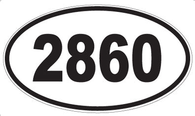 2860 - Oval Sticker