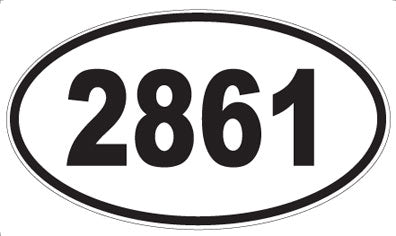 2861 - Oval Sticker