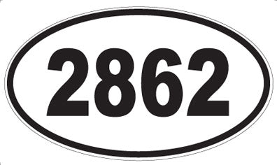2862 - Oval Sticker
