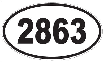 2863 - Oval Sticker