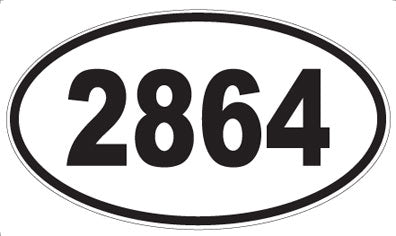 2864 - Oval Sticker