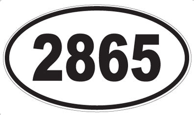 2865 - Oval Sticker