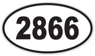 2866 - Oval Sticker