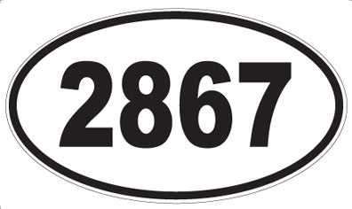 2867 - Oval Sticker