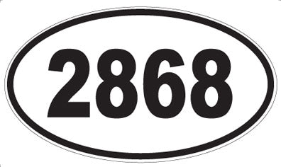 2868 - Oval Sticker