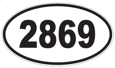 2869 - Oval Sticker