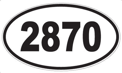 2870 - Oval Sticker