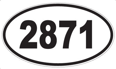 2871 - Oval Sticker
